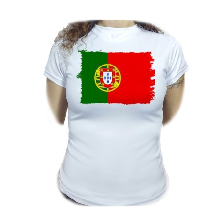 CAMISETA MUJER bandera portugal pais gobierno portugués moda personalizada