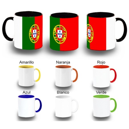 TAZA COLORES bandera portugal pais gobierno portugués color personalizada