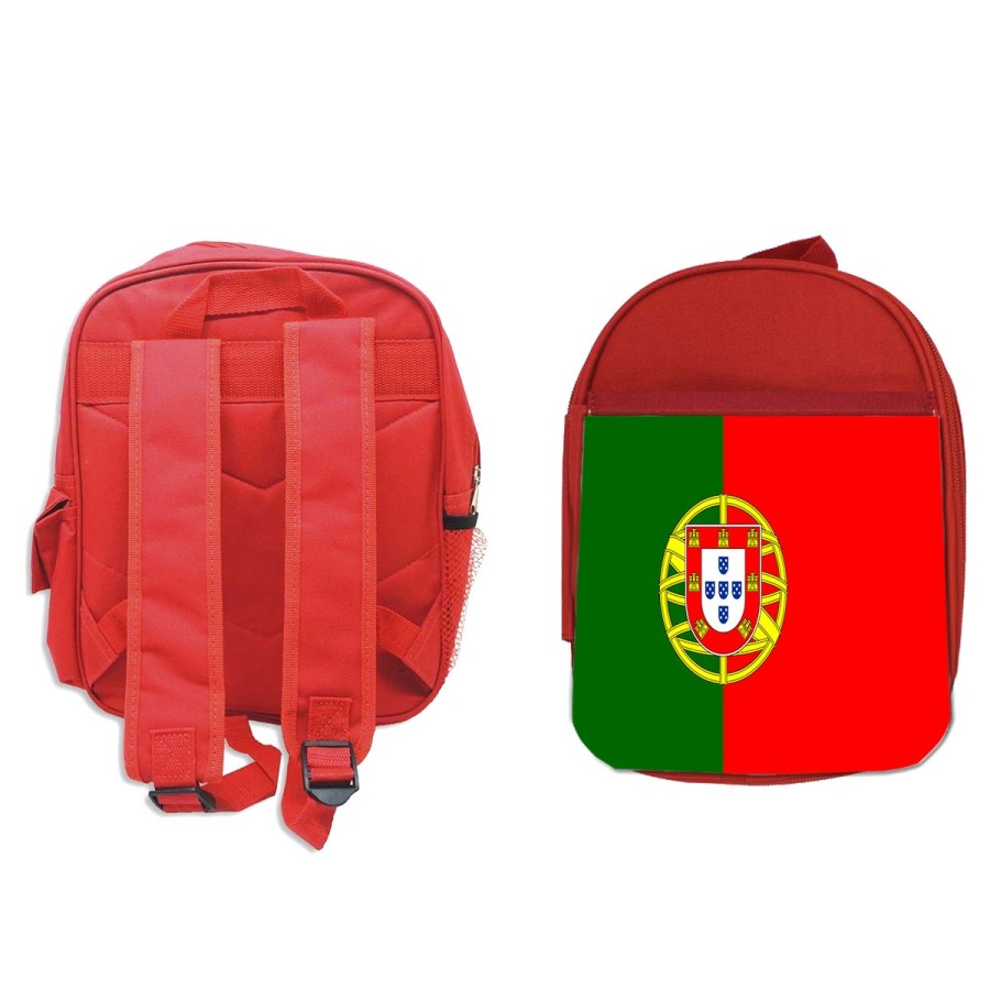 MOCHILA ROJA bandera portugal pais gobierno portugués escolar personalizado