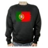 SUDADERA NEGRA bandera portugal pais gobierno portugués adulto poliester algodón personalizada