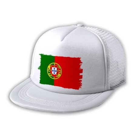 GORRA 5 PANELES REDECILLA TRASERA bandera portugal pais gobierno portugués estilo rapero