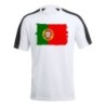 CAMISETA TÉCNICA FRANJA MANGAS NEGRA bandera portugal pais gobierno portugués personalizada