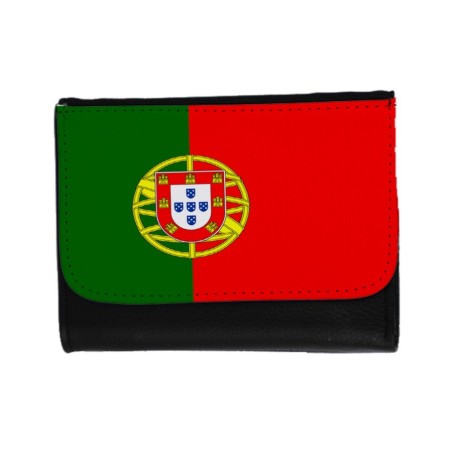 BILLETERA BILLETERO bandera portugal pais gobierno portugués unisex negro monedero