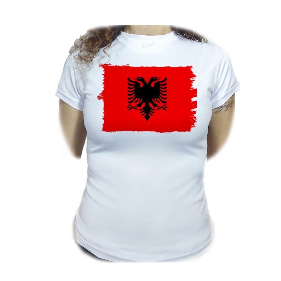 CAMISETA MUJER bandera albania pais gobierno albanés moda personalizada