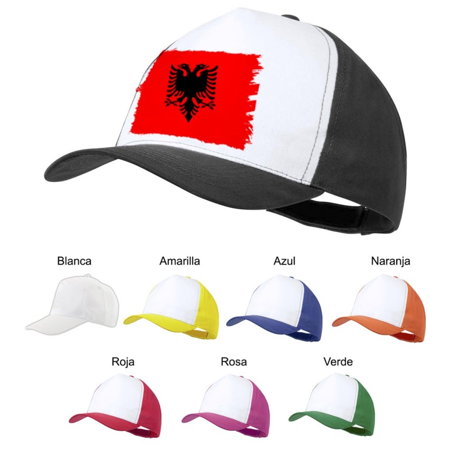 GORRA COLORES bandera albania pais gobierno albanés color personalizada