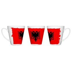 TAZA CÓNICA bandera albania pais gobierno albanés conica personalizada