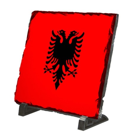 PLACA PIZARRA bandera albania pais gobierno albanés portafotos portafoto