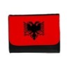 BILLETERA BILLETERO bandera albania pais gobierno albanés unisex negro monedero