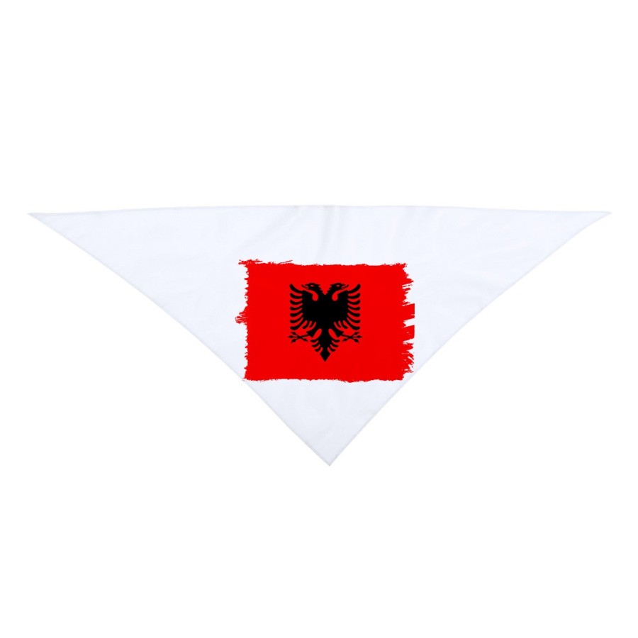 PAÑOLETA TRIANGULAR SUAVE bandera albania pais gobierno albanés moda cuello fiestas