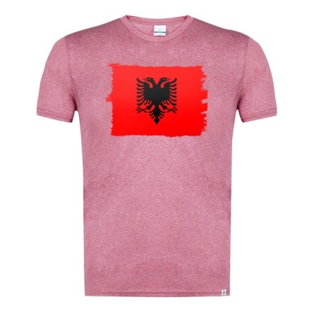 CAMISETA ROJA MEZCLA bandera albania pais gobierno albanés moda verano tshirt