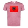 CAMISETA ROJA MEZCLA bandera albania pais gobierno albanés moda verano tshirt