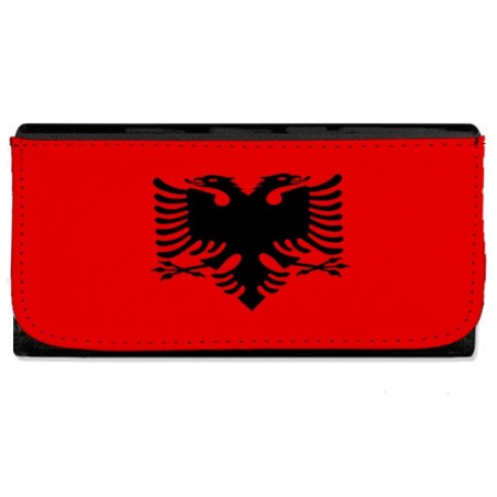 BILLETERA BILLETERO bandera albania pais gobierno albanés mujer señora negro monedero