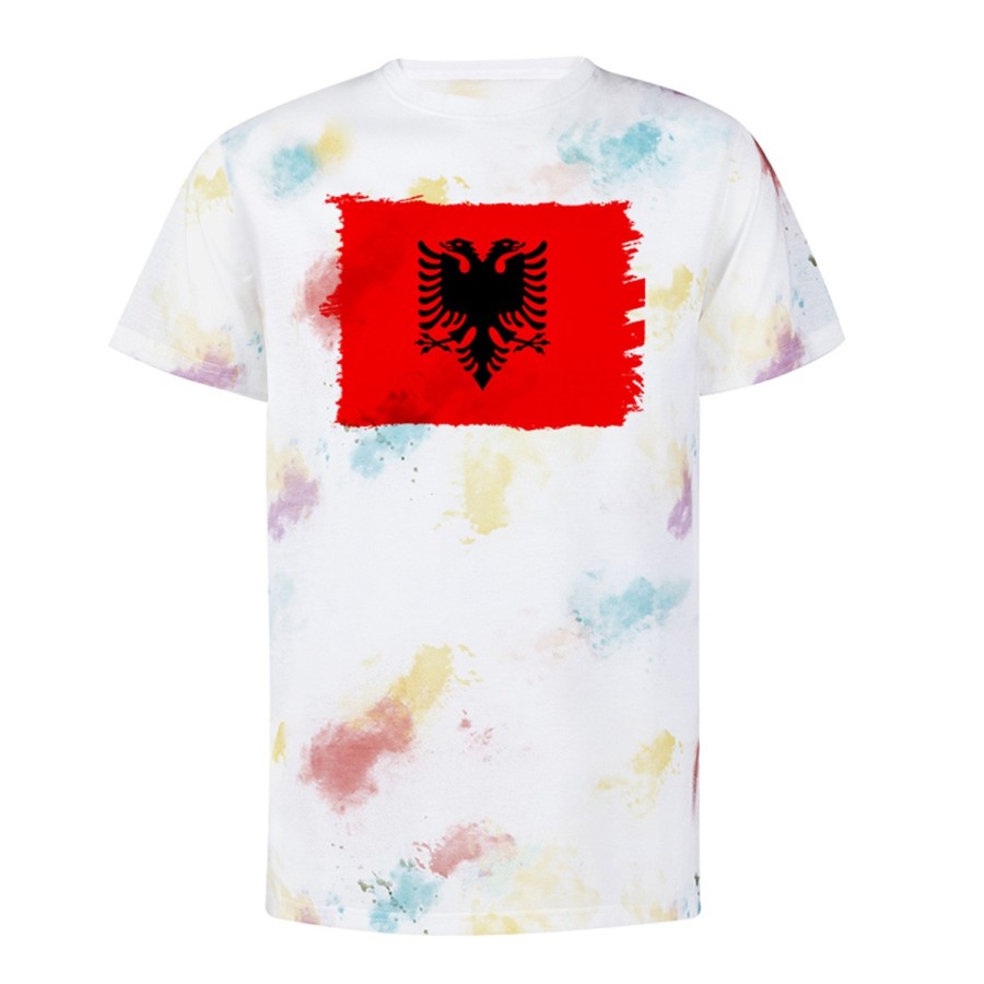 CAMISETA MARCAS COLORES bandera albania pais gobierno albanés personalizada