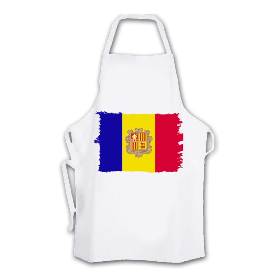 DELANTAL TALLA ADULTO bandera andorra pais gobierno andorrano cocina personalizado