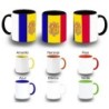 TAZA COLORES bandera andorra pais gobierno andorrano color personalizada