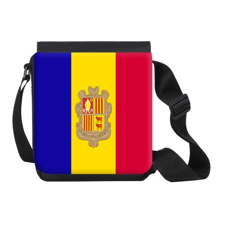 BANDOLERA PEQUEÑA bandera andorra pais gobierno andorrano bolso personalizada