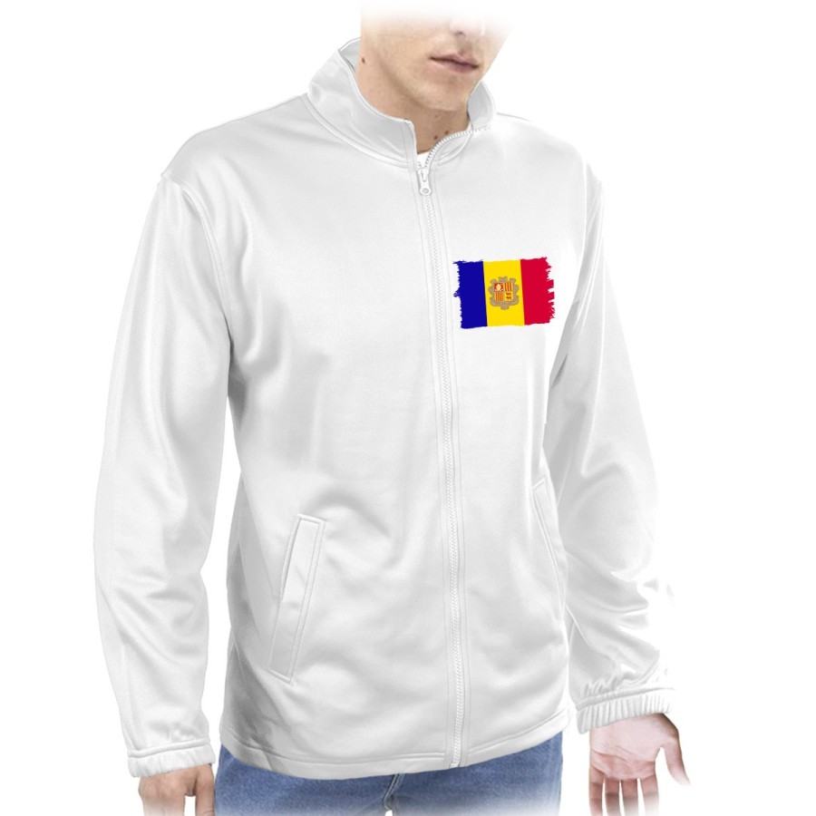 CHAQUETA TECNICA 1 IMPRESION bandera andorra pais gobierno andorrano  personalizada