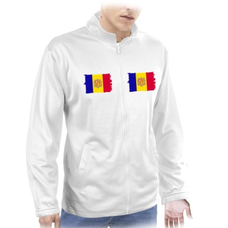 CHAQUETA TECNICA 2 IMPRESIONES bandera andorra pais gobierno andorrano  personalizada