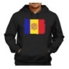 SUDADERA NEGRA CON CAPUCHA bandera andorra pais gobierno andorrano adulto poliester algodón personalizada