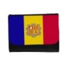 BILLETERA BILLETERO bandera andorra pais gobierno andorrano unisex negro monedero