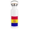 BIDON 750 ML ACERO INOXIDABLE ESTILO RETRO bandera andorra pais gobierno andorrano deporte deportivo botella