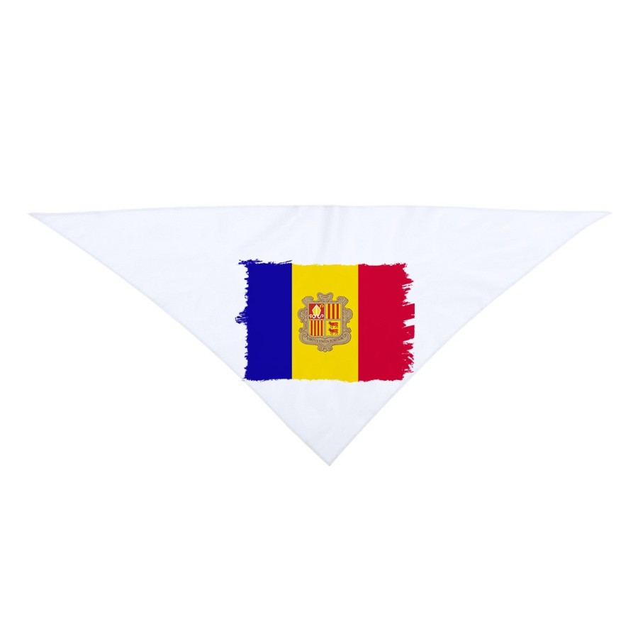 PAÑOLETA GRANDE TRIANGULAR SUAVE bandera andorra pais gobierno andorrano moda cuello fiestas