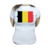 CAMISETA MUJER bandera bélgica pais gobierno belga moda personalizada