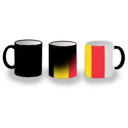 TAZA MÁGICA bandera bélgica...