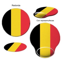 ALFOMBRILLA REDONDEADA bandera bélgica pais gobierno belga curva curvada reposamuñecas pc raton