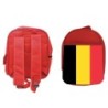 MOCHILA ROJA bandera bélgica pais gobierno belga escolar personalizado