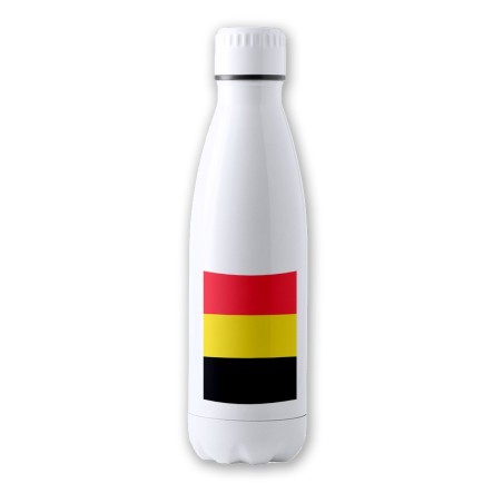 BIDON 700 ML ACERO INOXIDABLE bandera bélgica pais gobierno belga tapon seguridad botella