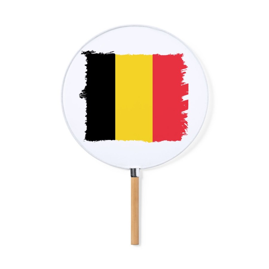 ABANICO ESTILO PAI PAI bandera bélgica pais gobierno belga moda primavera verano elegante