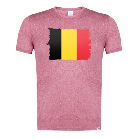 CAMISETA ROJA MEZCLA bandera bélgica pais gobierno belga moda verano tshirt