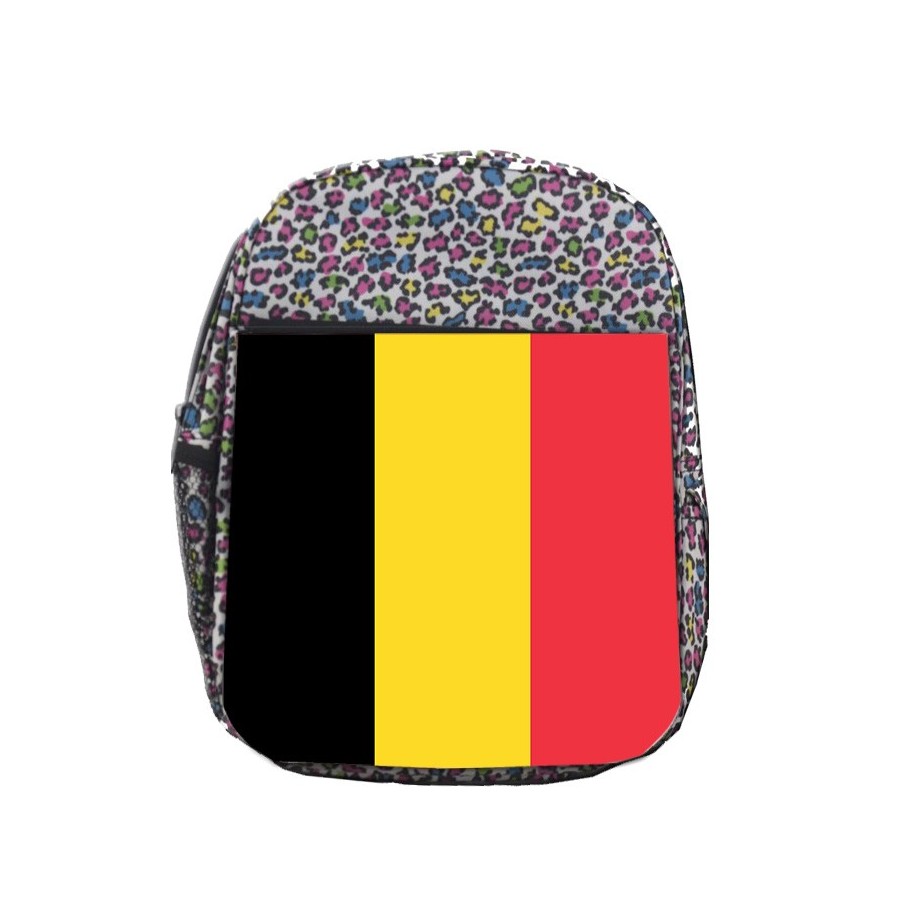 MOCHILA LUNARES ESTAMPADO bandera bélgica pais gobierno belga escolar personalizado picnic excursión deporte