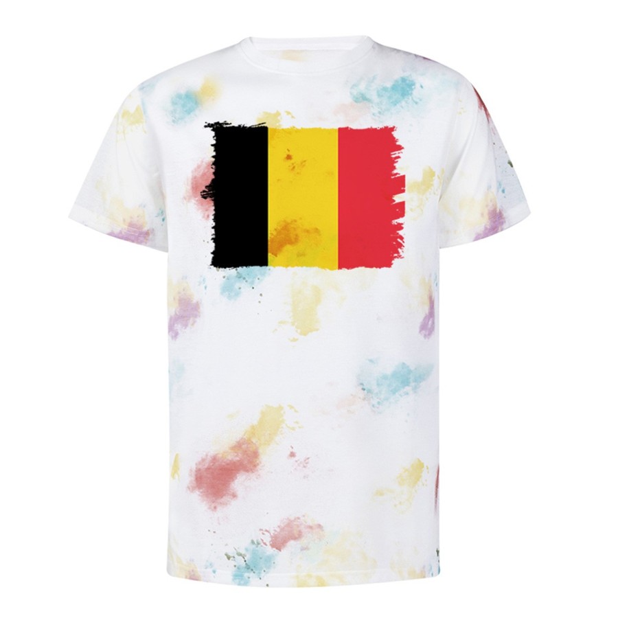 CAMISETA MARCAS COLORES bandera bélgica pais gobierno belga personalizada