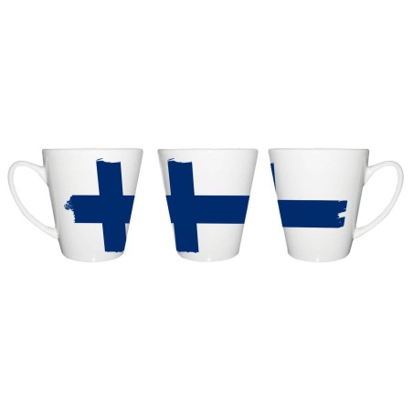 TAZA CÓNICA bandera finlandia pais gobierno finlandés conica personalizada