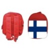 MOCHILA ROJA bandera finlandia pais gobierno finlandés escolar personalizado