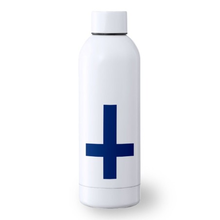 BIDON 500 ML ACERO INOXIDABLE bandera finlandia pais gobierno finlandés deporte deportivo botella senderismo