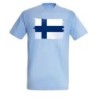 CAMISETA AZUL CIELO bandera finlandia pais gobierno finlandés moda verano personalizada