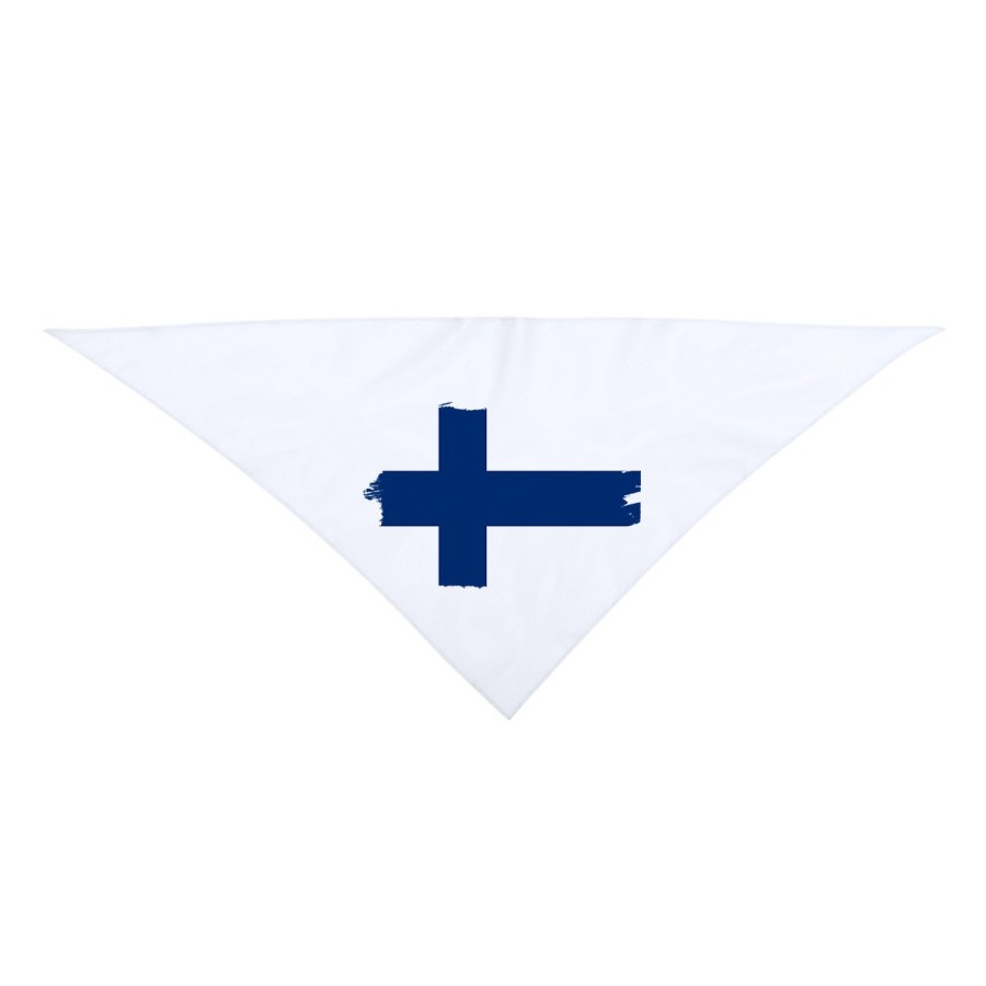 PAÑOLETA GRANDE TRIANGULAR SUAVE bandera finlandia pais gobierno finlandés moda cuello fiestas