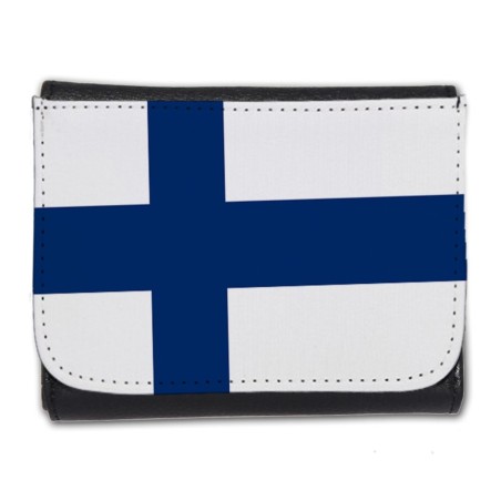 BILLETERA BILLETERO bandera finlandia pais gobierno finlandés hombre caballero negro monedero