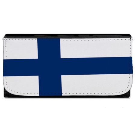 BILLETERA BILLETERO bandera finlandia pais gobierno finlandés mujer señora negro monedero