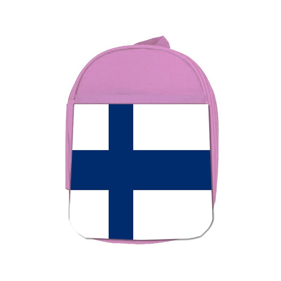 MOCHILA ROSA bandera finlandia pais gobierno finlandés escolar personalizado picnic excursión deporte