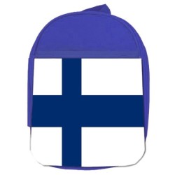 MOCHILA AZUL bandera finlandia pais gobierno finlandés escolar personalizado picnic excursión deporte