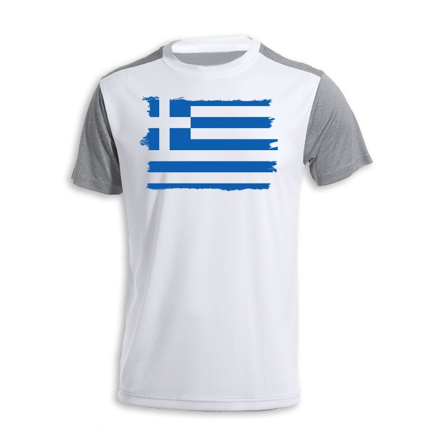 CAMISETA DISEÑO BICOLOR bandera grecia pais gobierno griego personalizada