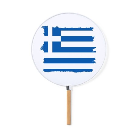 ABANICO ESTILO PAI PAI bandera grecia pais gobierno griego moda primavera verano elegante