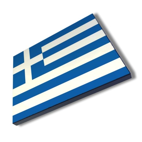 PANEL FOTOGRÁFICO DECORATIVO bandera grecia pais gobierno griego cuadro acabado brillante elegante pared