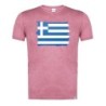 CAMISETA ROJA MEZCLA bandera grecia pais gobierno griego moda verano tshirt