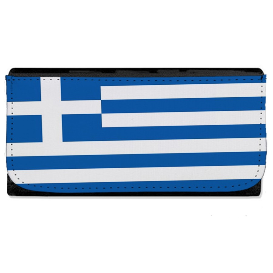 BILLETERA BILLETERO bandera grecia pais gobierno griego mujer señora negro monedero