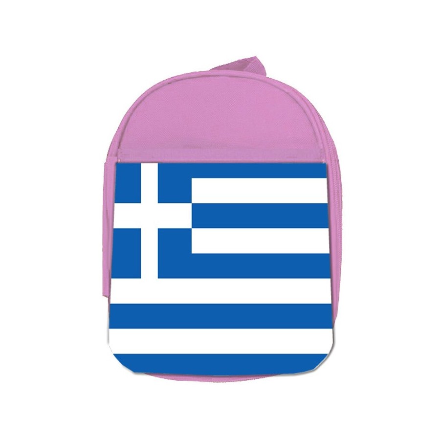 MOCHILA ROSA bandera grecia pais gobierno griego escolar personalizado picnic excursión deporte